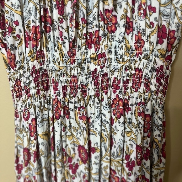 NWOT Kindred Floral Boho Pink Rayon Midi Sun Dress Size XL - Picture 7 of 10